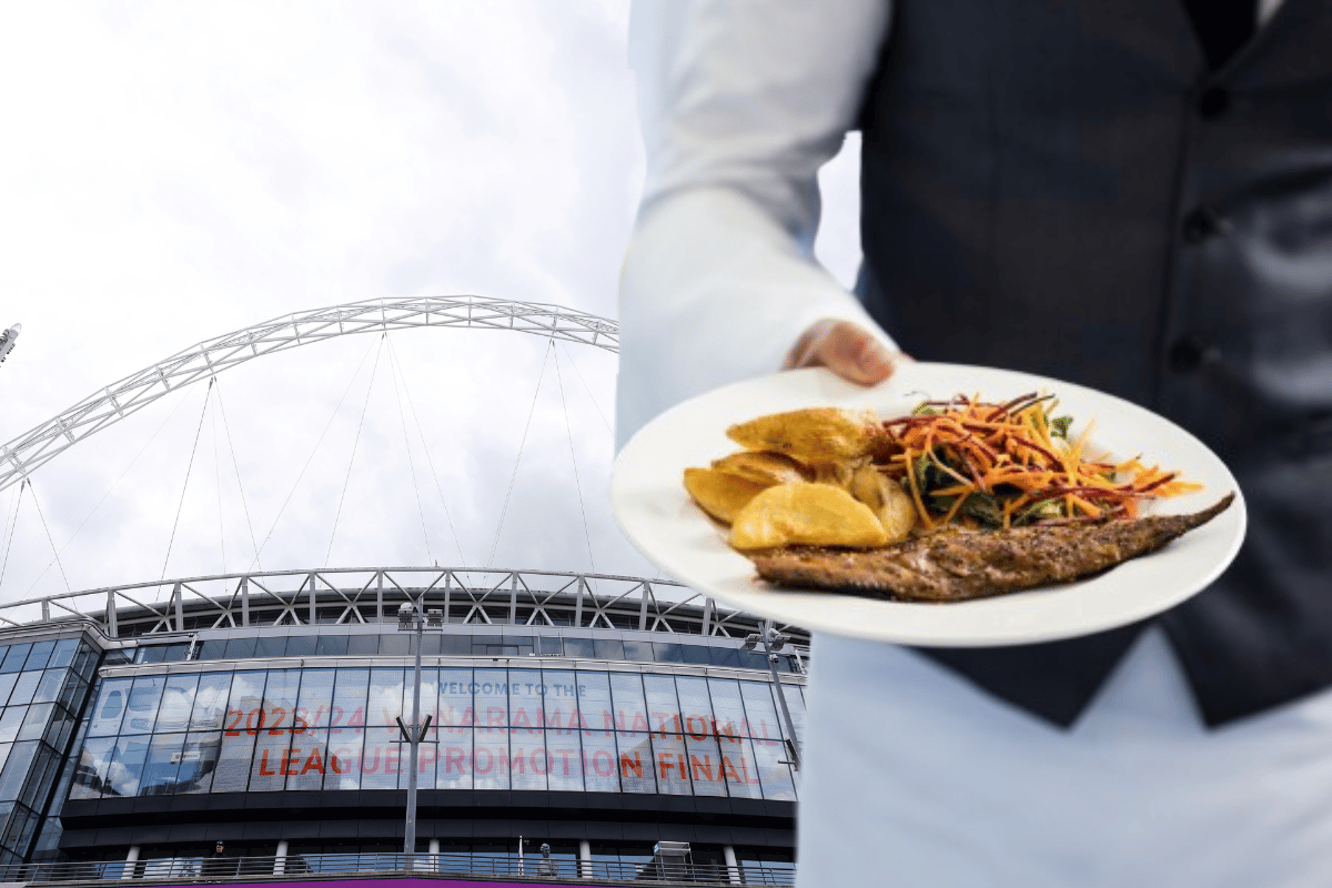 What restaurants are nearby London’s Wembley Stadium